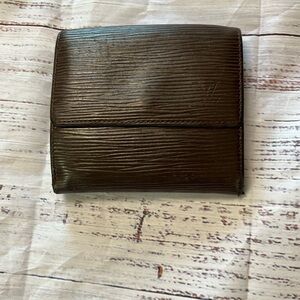 Louis Vuitton Elise Epi Trifold Leather Wallet Brown chocolate